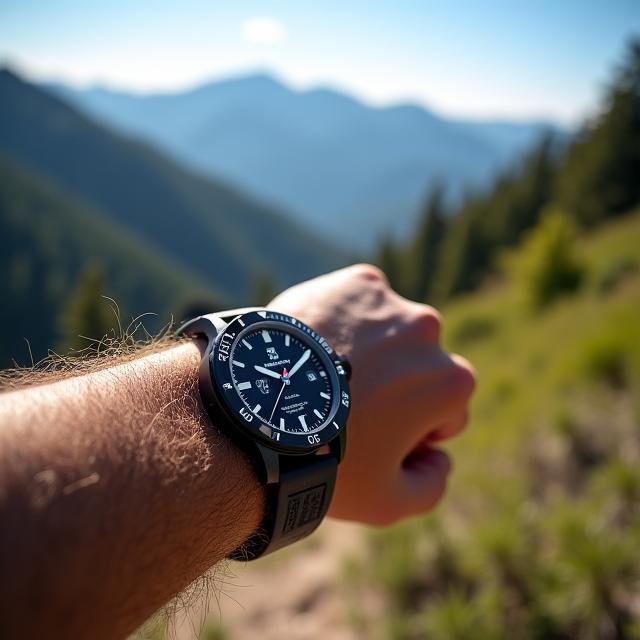Adventure Seeker GMT Watch in an outdoor adventure setting