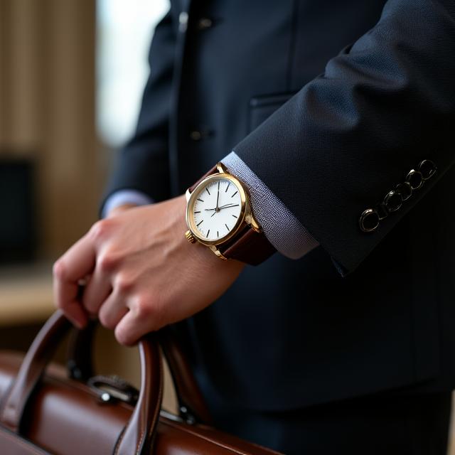 Classic Elegance Watch on a businessman's wrist