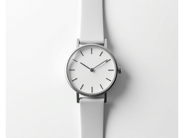 Sleek, minimalist watch with clean dial