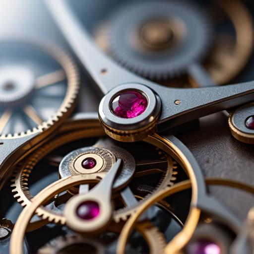 Close-up of an intricate automatic watch movement